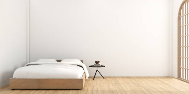 istock Modern bedroom - japanese style. 1580914865