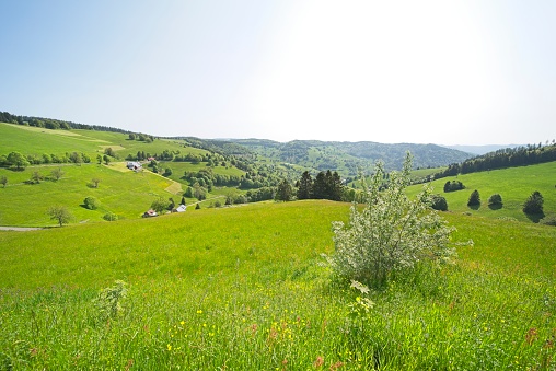Landscape in southern Germany at the \