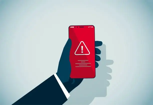 Vector illustration of Cell phone alerts