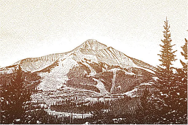Vector illustration of Mountain Peak