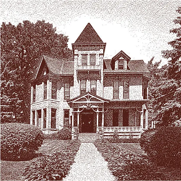 Vector illustration of Victorian Home
