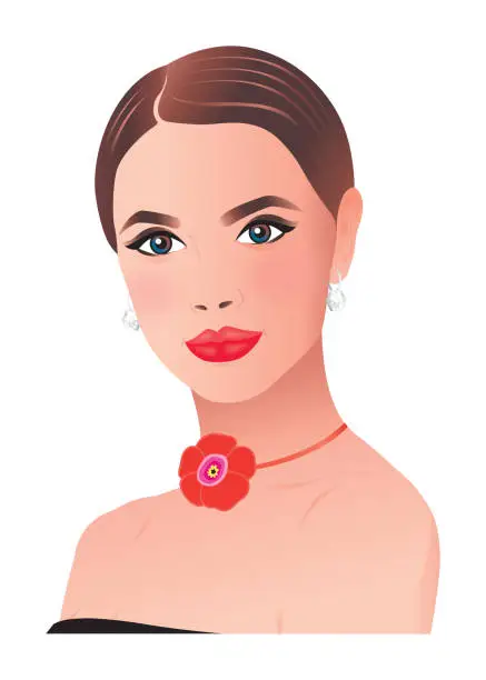 Vector illustration of woman face
