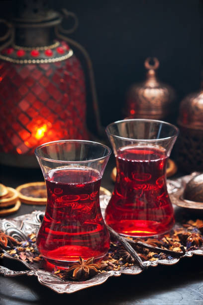 istock Red Hibiscus tea in Turkish style 1581084031