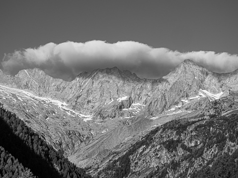 Le montagna di Valmalenco in bianco nero