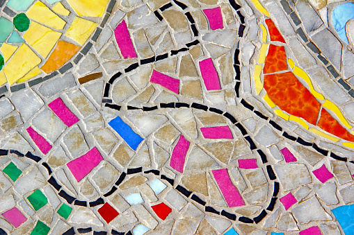 Multicolored mosaic.