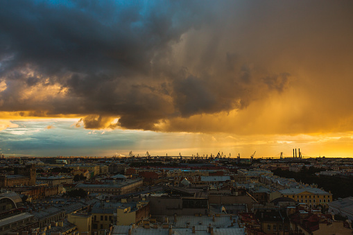 Sunset over Saint Petersburg