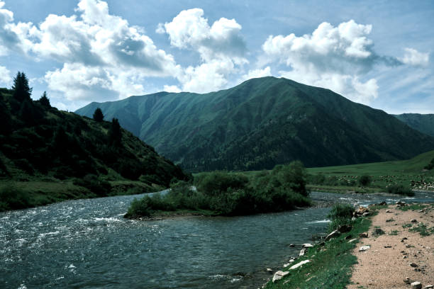 Karkyra river valley in summer