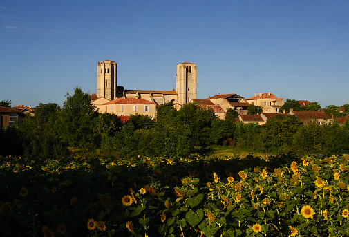 La Romieu is a little village of Gers in Gascony. The collegiate church includes a cloister and two towers. UNESCO - the Pilgrim's Road to Santiago de Compostela, France