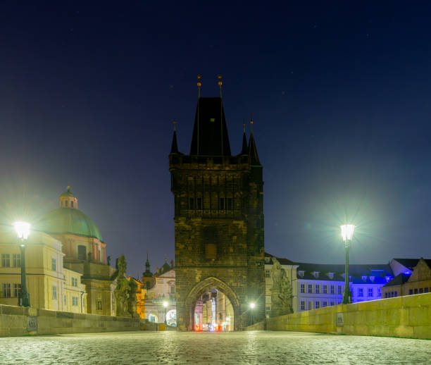 istock Charles Bridge in Prague on the Vltava River, Czech Republic 1581261577
