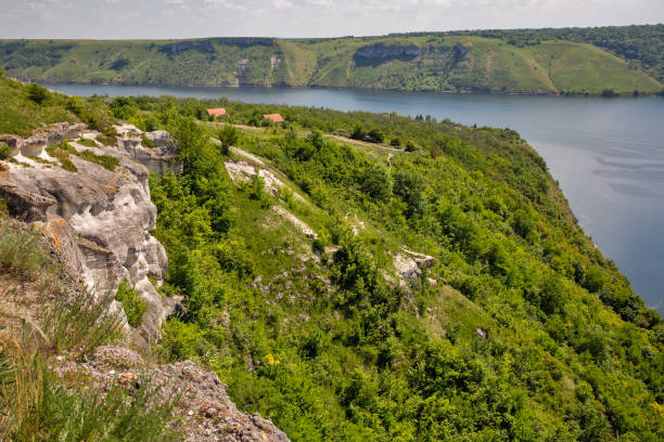 istock Bakota bay reservoir on Dnister river, Ukraine. 1581287065