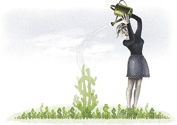 Vector illustration of Growing Money