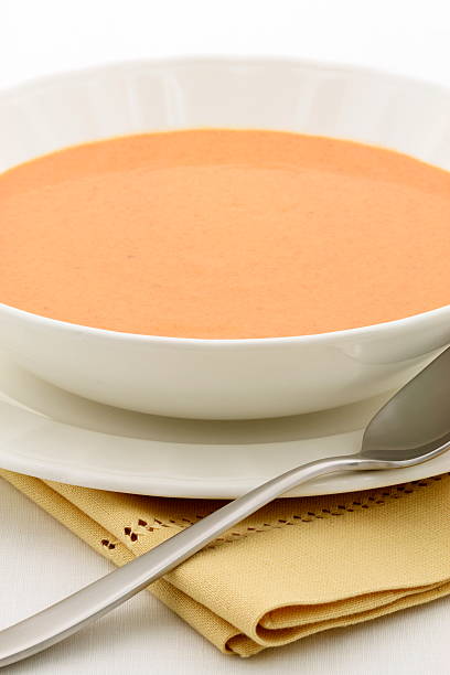 delicious french lobster bisque stock photo
