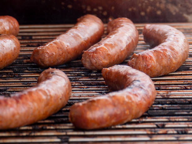 istock Classic Traditional German Bratwurst on the Grill 1581564844