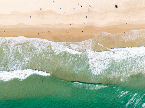 Breaking Waves On The Beach, Queensland, Australia