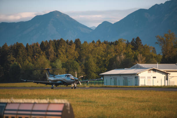 istock Airplane Landing On An Idyllic Airport 1581634486