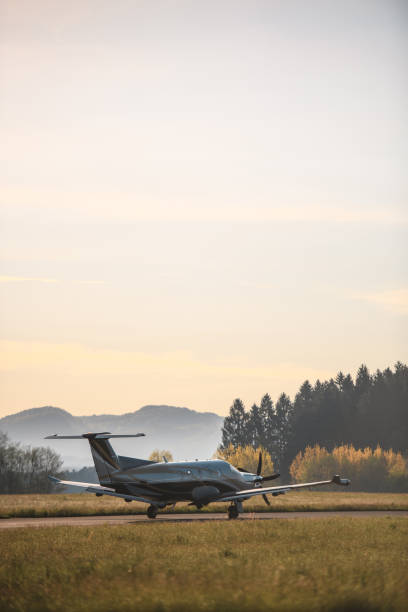 istock Small Private Owned Propeller Airplane On A Runway At The Airport 1581634490