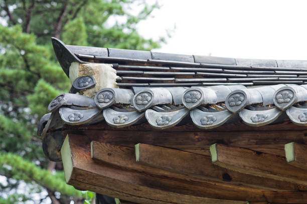 Traditional Korean Hanok Roof, Seoul Korea