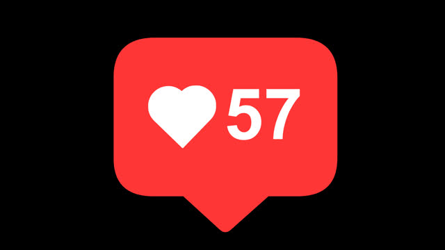 video animation icon 57 likes icon heart social media