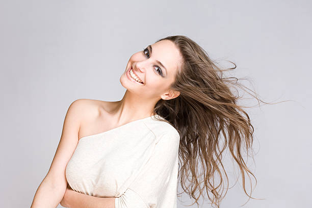 istock Beautiful happy young brunette 158167789