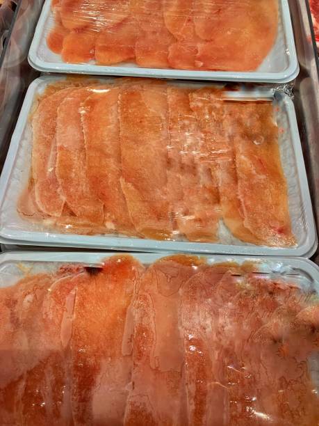 istock Sliced raw chicken packed for hot pot pr barbecue 1581679904