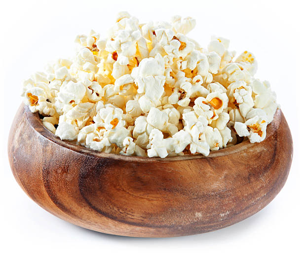 istock Wooden bowl with popcorn 158168391