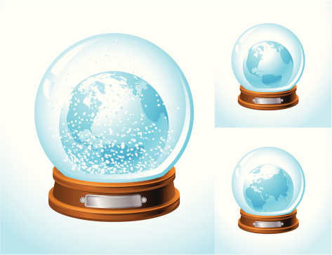 realistic snow globe with Earth inside ( Europe and North and South America sides are included) aiCS3 file is inside zip