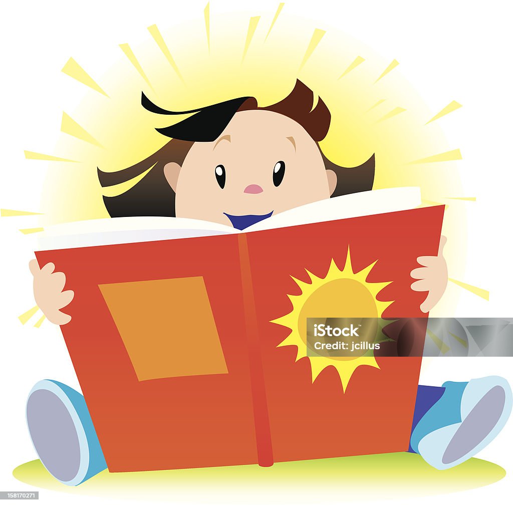 Mädchen Sunshine Reader - Lizenzfrei Aufregung Vektorgrafik