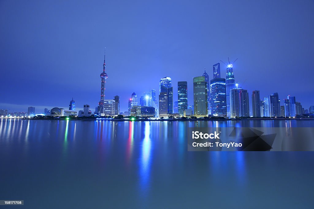 night view  of shanghai huangpu river night view  of shanghai huangpu river,china Architecture Stock Photo