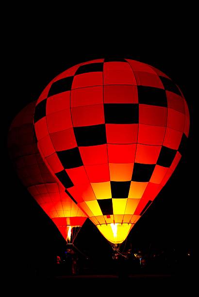 istock Hot Air Balloon Night Glow 158172462