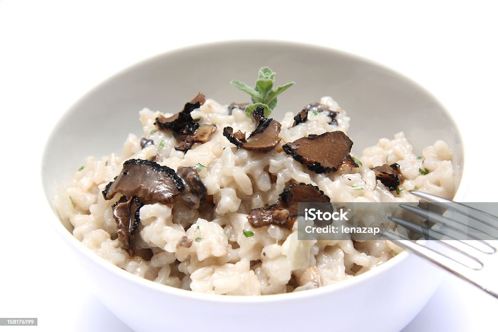 risotto de champignons avec des truffes - Photo de Risotto libre de droits