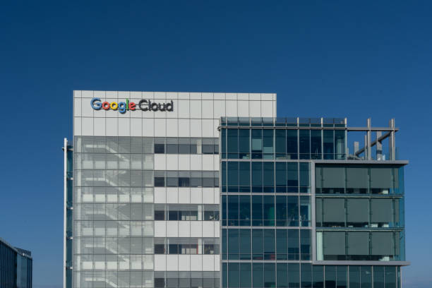 edifício de escritórios do google cloud em sunnyvale, califórnia, eua - google analytics - fotografias e filmes do acervo