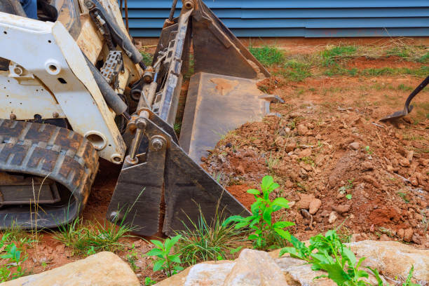 istock With its mini bulldozer effectively tackle landscaping project, manipulating soil 1581836593