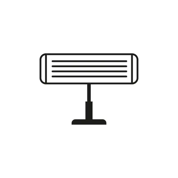 Vector illustration of Infrared heater icon. Vector illustration. Eps 10.