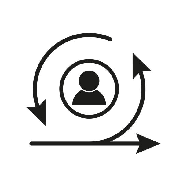 Agile, manager icon. Element of marketing icon. Vector illustration. Eps 10. Agile, manager icon. Element of marketing icon. Vector illustration. Eps 10. Stock image. scrum stock illustrations