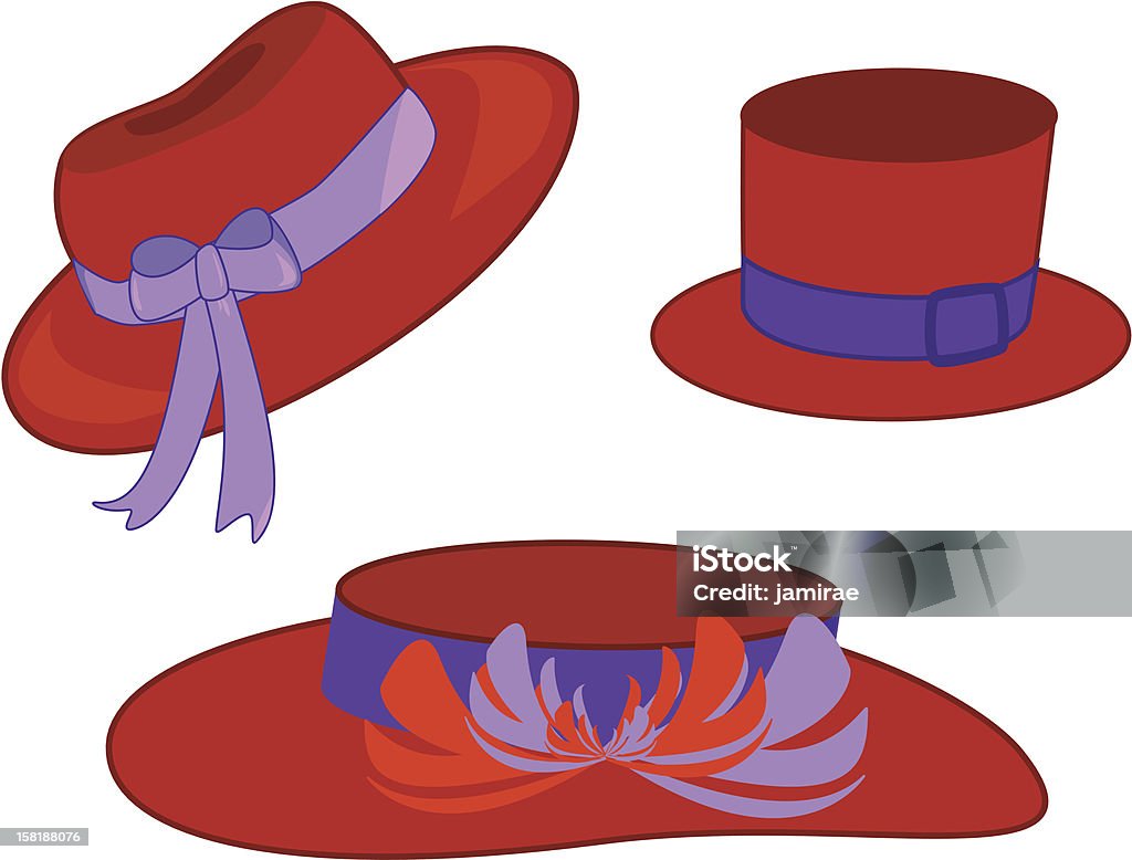 赤の帽子(EPS - ちょう結びのロイヤリティフリーベクトルアート