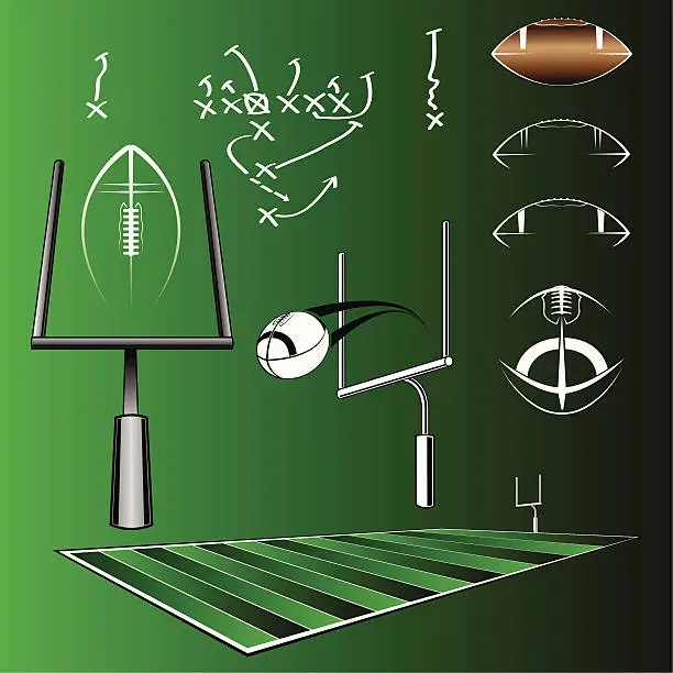 Vector illustration of Football Set