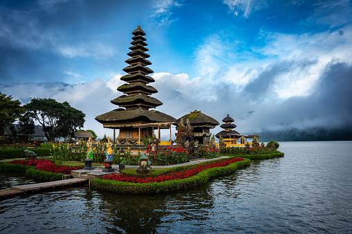 Ulun Danu Beratan Temple in Bali island , Indonesia