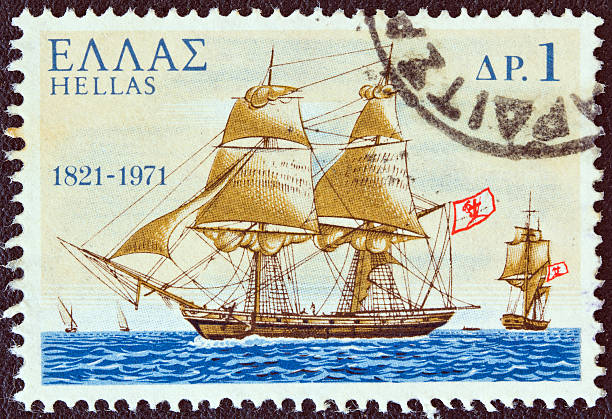 istock Greek stamp shows 