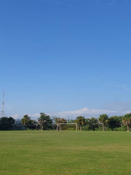 istock Ball field and blue sky 1581914834