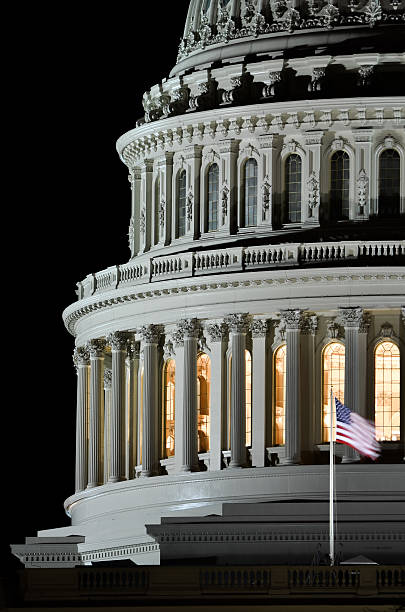 istock Washington DC, US Capitol building dome detail at night 158193186