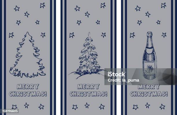 Ilustración de Tarjeta De Felicitación De Navidad y más Vectores Libres de Derechos de Estilo victoriano - Estilo victoriano, Tarjeta de Navidad, Abstracto