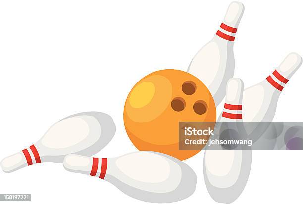 De Bowling Illustration Vecteurs libres de droits et plus d'images vectorielles de Activité de loisirs - Activité de loisirs, Balle ou ballon, Blanc