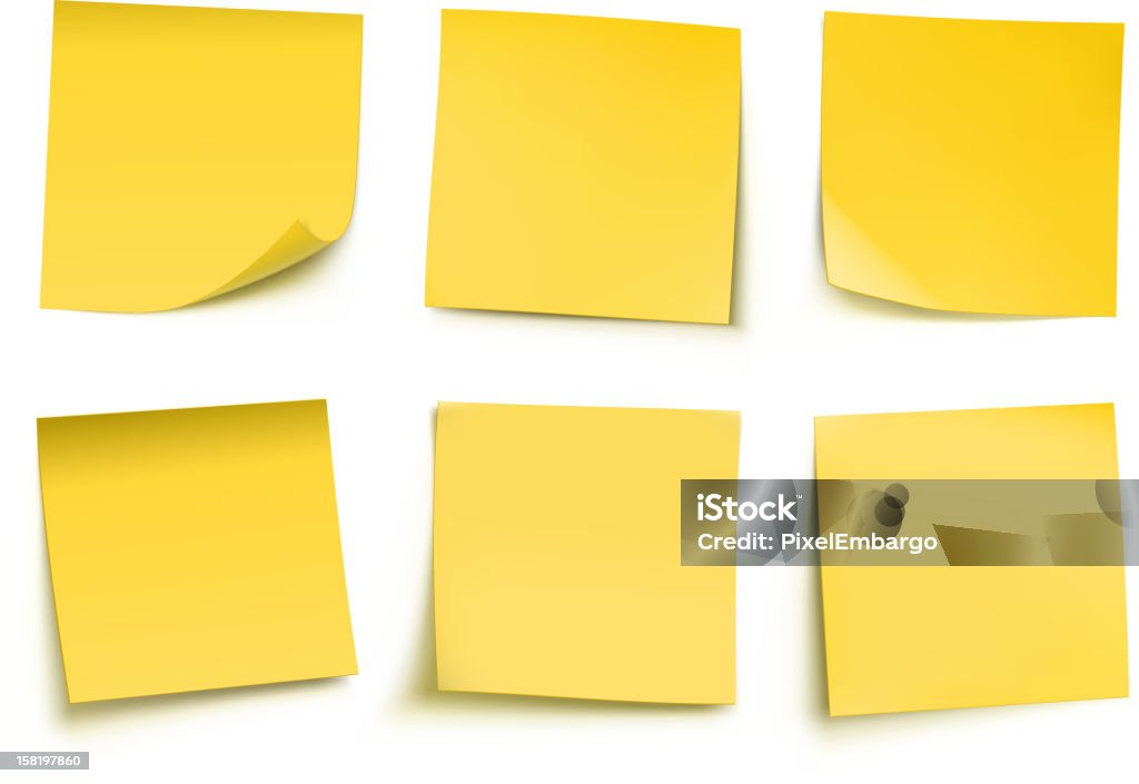 Post Notes Yellow Yellow Post It Notes Stock Illustration - Download Image Now - Adhesive ...