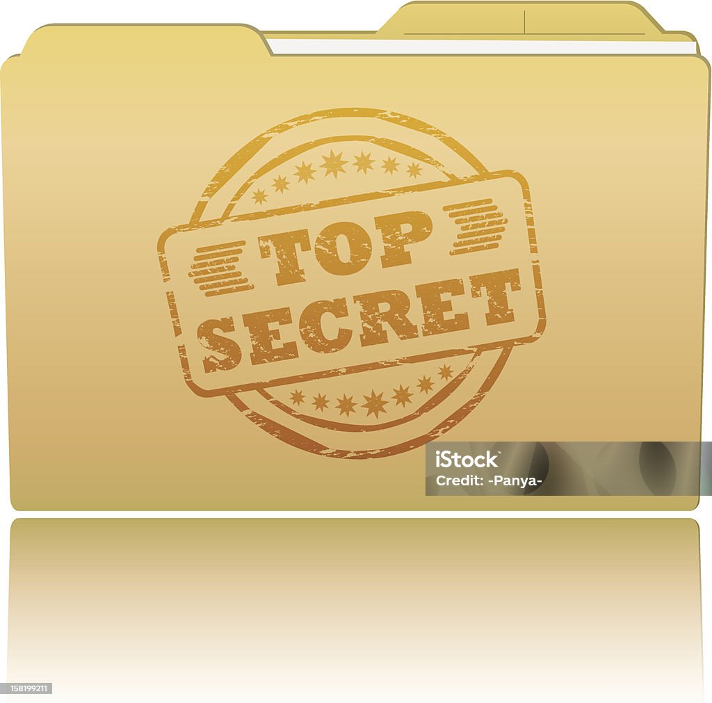 Alto secreto carpeta - arte vectorial de Top Secret - Expresión en inglés libre de derechos