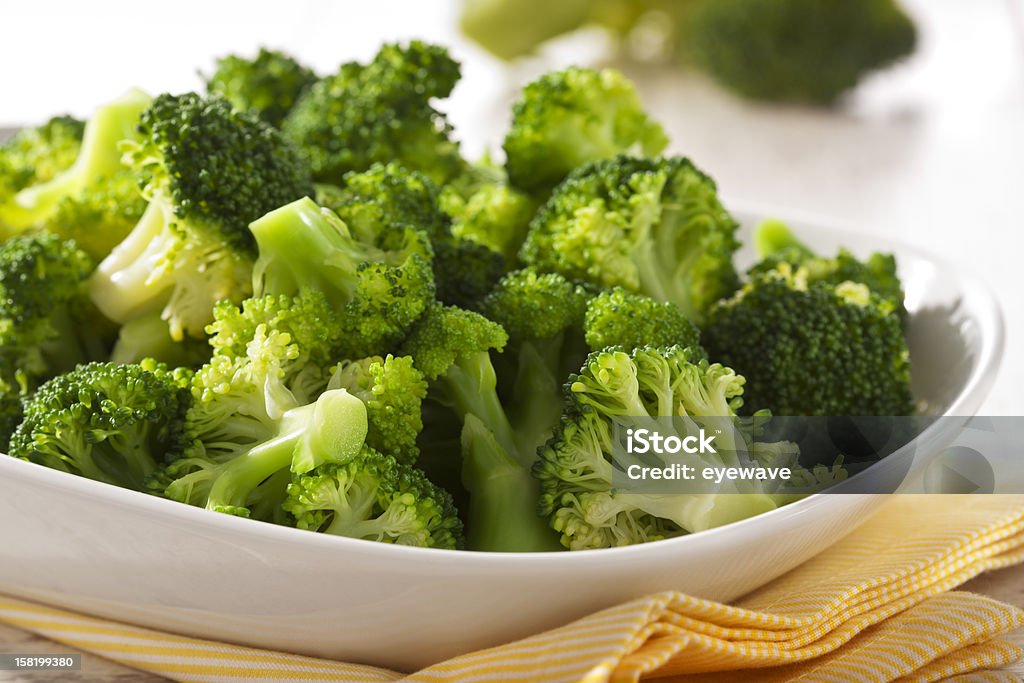 Broccoli Steamed broccoli in a bowl close up Broccoli Stock Photo