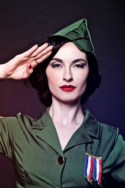 istock Burlesque military portrait 158199656