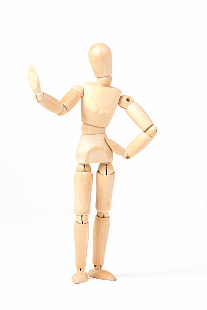 istock Wooden artist's mannequin - posed with attitude! 158200071