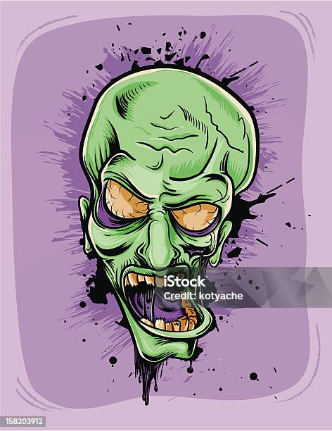 Screaming Zombie Stock Illustration - Download Image Now - Blood, Cruel, Dark
