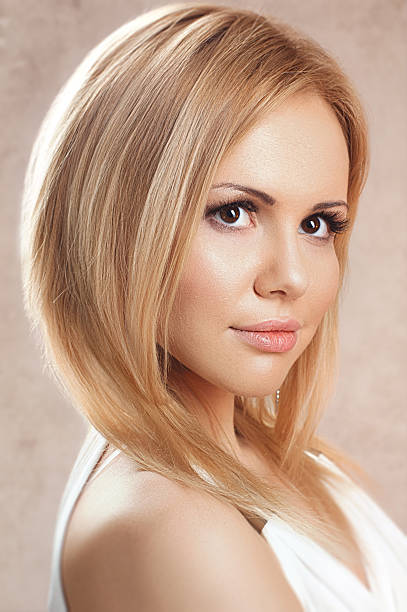 istock Woman with straight long hair 158205018