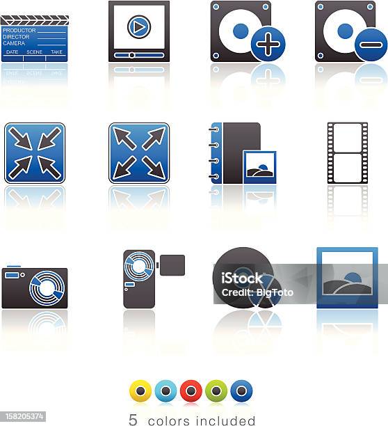 Multimedia Collection Graphics Multi Color Series Multimedia Stock Illustration - Download Image Now ...